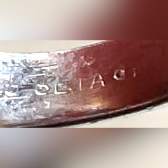 Vintage Designer Signed SETA Sterling Silver 3 Stone Amethyst Ring, Size 6 - Picture 7 of 11